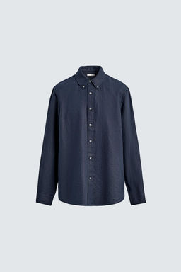 CAMISA REGULAR FIT 100% LINO / Blanco - Zara фото 7