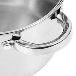 Кастрюля из нержавеющей стали "Rondy" 2,9л, д15см, h12см, стеклянная крышка, пятислойное дно, подарочная коробка, Appetite (Китай)