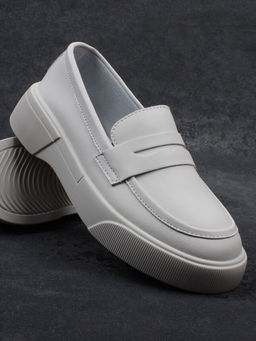 03-YD122-2 LT. BEIGE Лоферы женские (натуральная кожа)