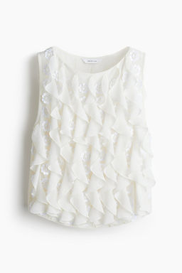 Sleeveless embellished top - H&m фото 5