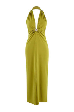 TRENDYOLMILLA Siyah Maxi Orme Aksesuarl? Plaj Elbisesi TBESS25EL00095  фото 7