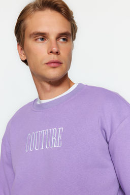 Lila Regular/Normal Kesim Ici Polar/S?cak Tutan Nak?sl? Sweatshirt TMNAW21SW1538 - Trendyolmilla фото 2