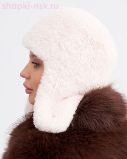 Элла LevelPro макси шеврон экомех альпака Ушанка женская флис