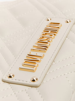 Женская сумка на плечо LOVE MOSCHINO LAMINATED QUILTED BAG Артикул 4377213, молочно-белый  фото 4