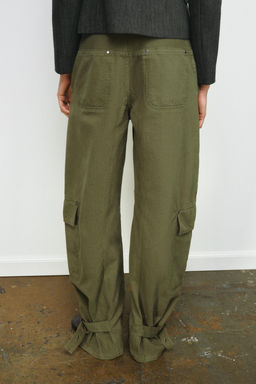 ZW COLLECTION BARREL CARGO TROUSERS - Zara фото 3