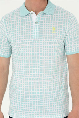 U. S. Polo Assn / Мужская футболка водно-зеленого цвета - U.s. polo assn фото 6