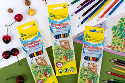 ВКФ Волшебные сказки Набор цветных карандашей FP-CP-1018 заточенный 8 х 18 цв