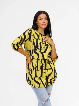Туника женская, цвет горчичный