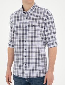 Lacivert Regular Fit Uzun Kollu G_mlek