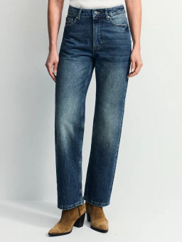 Джинсы straight с высокой посадкой регулярной длины / Zarina