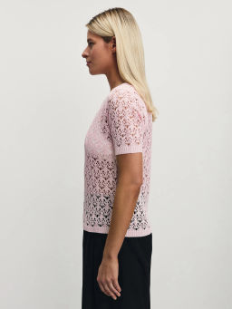 Джемпер ажурной вязки из вискозы / Zarina  фото 4