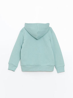 Uzun Kollu K?z ?ocuk Kal?n Fermuarl? Sweatshirt