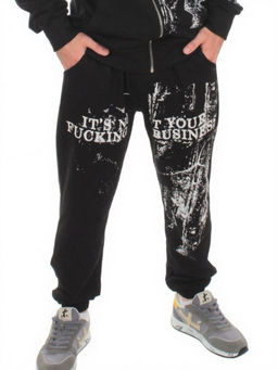 7349 BLACK Брюки спортивные мужские (75% хлопок, 20% полиэстер, 5% спандекс) - Fashion фото 2