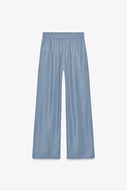 SOFT-TOUCH WIDE-LEG TROUSERS - Zara фото 12