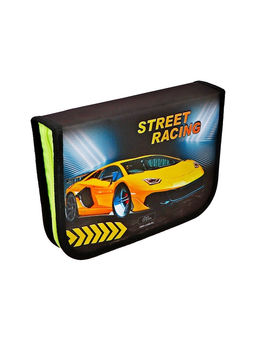 Пенал школьный, 3 секции, 14×21×4 см «Тачка желтая»