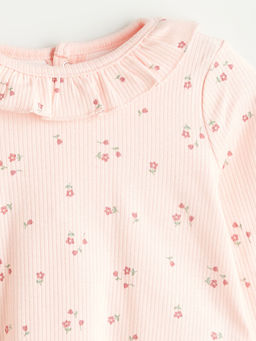 ?i?ekli K?z Bebek Bluz ve Tayt 2li