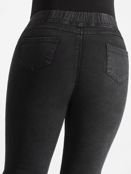 Джеггинсы утепленные на флисе темно-серые женские - Almond фото 3