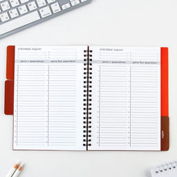 Планинг с разделителями Красный, мягкая обложка, формат А5, 50 листов - Artfox фото 8