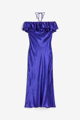 Vestido halter de sat?n