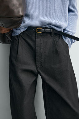 PANTAL?N WIDE  FIT PLIEGUES / Marr?n - Zara фото 5