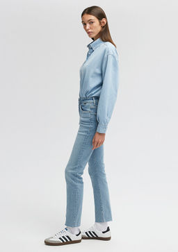 Viola Premium Blue Ac?k Mavi Jean Pantolon  фото 5