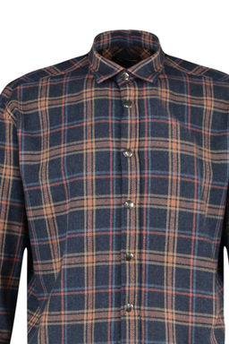 Lacivert Unisex Oversize C?tc?t Kapamal? Oduncu Ekose Gomlek TMNAW22GO0745 - Trendyolmilla фото 8