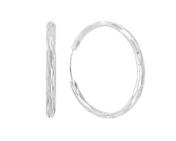 Серьги из серебра без вставки, ТРКШ-8-3,0 а/г