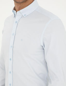 A__k Mavi Slim Fit Uzun Kollu G_mlek - Pierre cardin фото 7