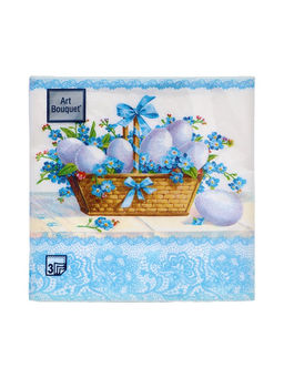 Цена за 2 шт. Салфетки бумажные Пасхальная корзина, 3 слоя, 33х33 см, 20 шт - Simaland фото 3