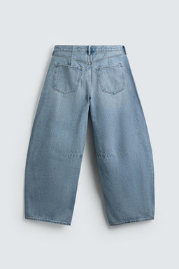 JEANS RELAXED BARREL FIT PINZAS / Azul claro - Zara фото 9