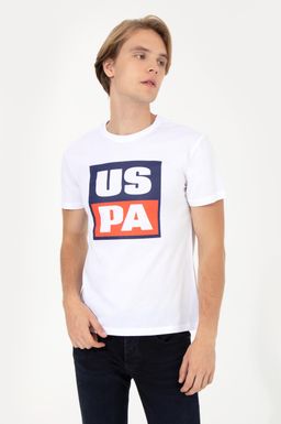 U. S. Polo Assn Мужская белая футболка с круглым вырезом - U.s. polo assn фото 2