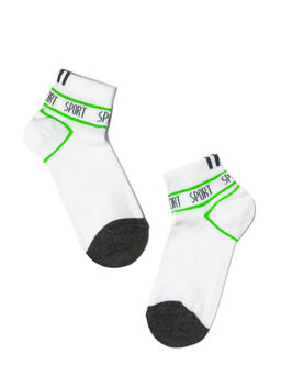 Цена за 2 пары Conte-kids ACTIVE (короткие) белый-салатовый