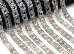 Бусины из агата бразильского квадрат 10*10мм, 37см, 37 бусин Радуга камня