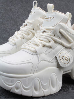 03-9E-1 LT. BEIGE Кроссовки женские (натуральная кожа, искусственная кожа) - Фабричный китай фото 5