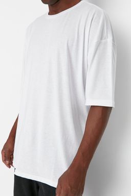 TRENDYOL MAN Siyah Basic Bisiklet Yaka Oversize/Genis Kesim K?sa Kollu T-Shirt TMNSS22TS0317 - Trendyolmilla фото 17