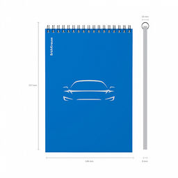 Цена за 4 шт. Блокнот с пластиковой обложкой на спирали ErichKrause Mirage, синий, A5, 80 листов, клетка  фото 4