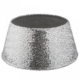 Юбка под елку новогоднюю "Новогодняя ночь" д40см, h25см, основание д56см, текстиль, металлический каркас, пайетки, серебряный (Китай)