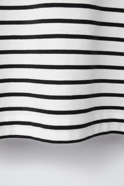 STRIPED T-SHIRT WITH TAB - Zara фото 4