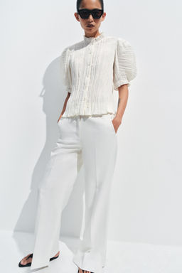 BLUSA PLISADA ZW COLLECTION / Crudo