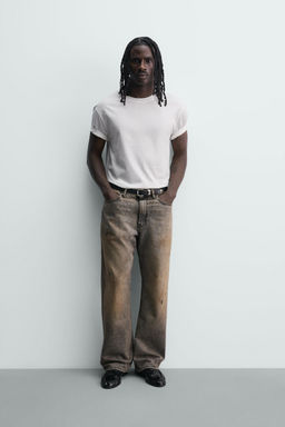 JEANS BAGGY FIT / Gris / Tostado