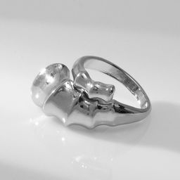 Кольцо металл Ракушка раковина, цвет серебро, размер 18