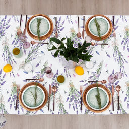 Скатерть «Этель» Lavender 149×250 см, 100% хлопок, саржа 190 г/м²