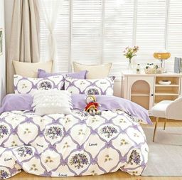 Постельное белье - Сатин Сиреневый букет Семейный (молния) - Luteks фото 2