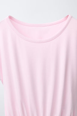 CAMISETA FLUIDA FAJ?N / Rosa pastel - Zara фото 5