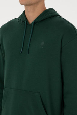 Erkek Comfort Fit Kap__onlu Koyu Ye_il Basic Sweatshirt - U.s. polo assn фото 7