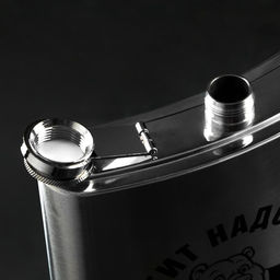 Фляжка ГИГАНТ «Хватит надолго», 1920 мл, серебристая