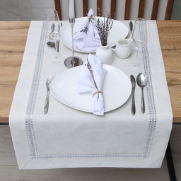 Дорожка Этель со стразами, 118 х 60 5 см, цвет молочный, п/э  фото 4