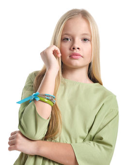 Браслет (кольца) PR3344 бирюза/салатовый - Mini maxi фото 3