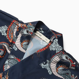 Халат домашний женский KAFTAN «Дракон», размер 44-46, синий