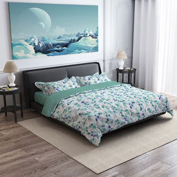 Наволочка 30х30см Эвкалипт/Вестерн, синий б/з, с клапаном-запахом, бязь Комфорт 121г/м2, хлопок 100%, упаковка ПП 22х30см, Домашняя мода (Россия) фото 4